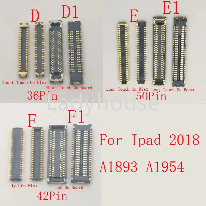 1-10pcs Lcd Digitizer หน้าจอสัมผัส Flex FPC Connector Plug Contact Board สําหรับ IPad6 Air2 Air 2 A1