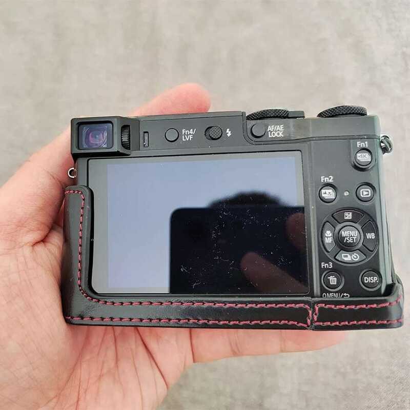 ❤️ กระเป๋าเคสใส่กล้องหนัง PU สำหรับ Zs220พานาโซนิค Tz202 Tz200 Tx2กล้องมีกรอบป้องกันด้านล่างพร้