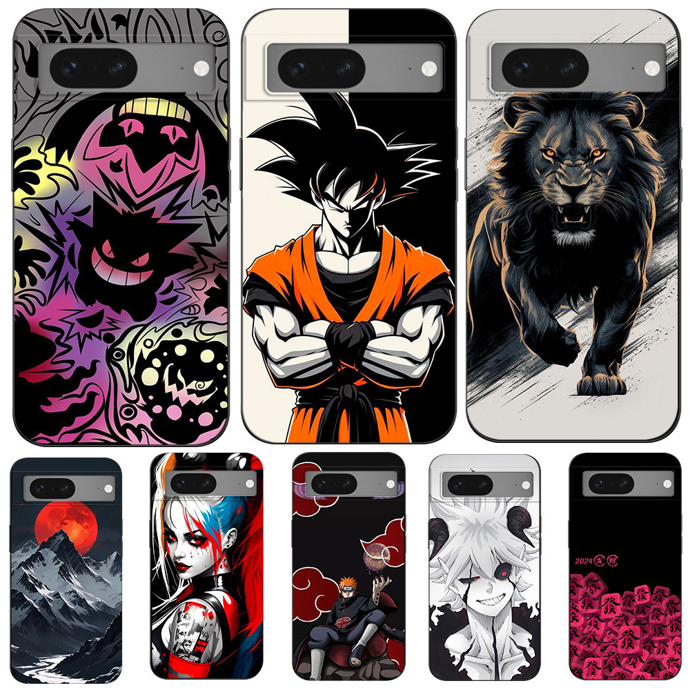 สําหรับ Google Pixel 7 สําหรับ Google Pixel 7 Pro Soft Case เคส tpu สีดํา Funny Cool