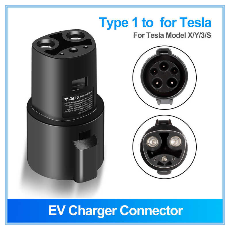 Elecric Vehicle Charging Adaper Type1 J1772 O Teslas Model X Y 3 S For EV Charger Connecor EVSE Conv