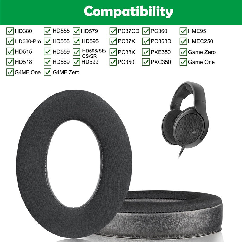 2 ชิ้นสําหรับ Sennheiser HD515 HD518 HD380-Pro HD555 HD558 HD598 HD599 PC350 PC360 PXC350 PXC450 PC3