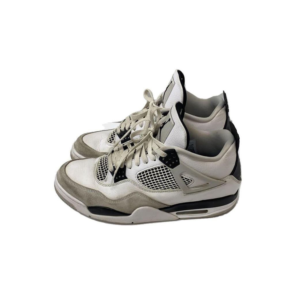 Nike Air Jordan 4 Low 3 รองเท้าผ้าใบหนัง สีขาว มือสอง
