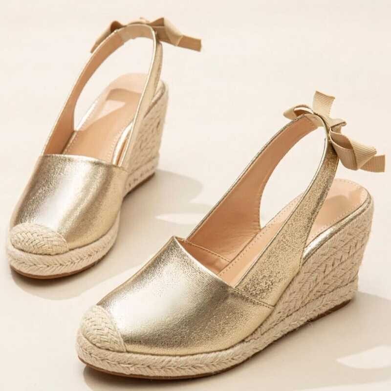 ❤ Wedges Sandals For Women Fashion Closed Toe Bandage Espadrille Platform Stylish Slingback Summe