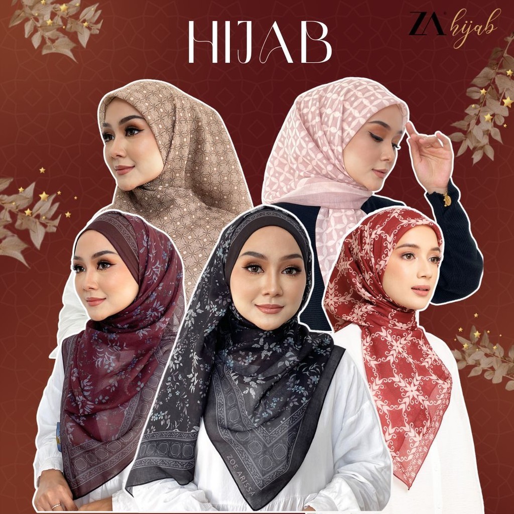 ZOE ARISSA TUDUNG RAYA 2025 BAWAL Printed BIDANG 45 Hijab Cotton Voile พิมพ์ Bercorak New Hijab พิมพ์ Viral