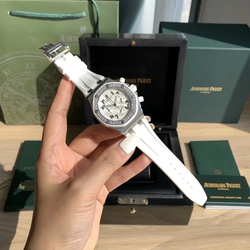[ONLY] Aibi AP67540 Royal Oak Offshore Series นาฬิกาข้อมือควอตซ์ 37 มม. สําหรับผู้หญิง