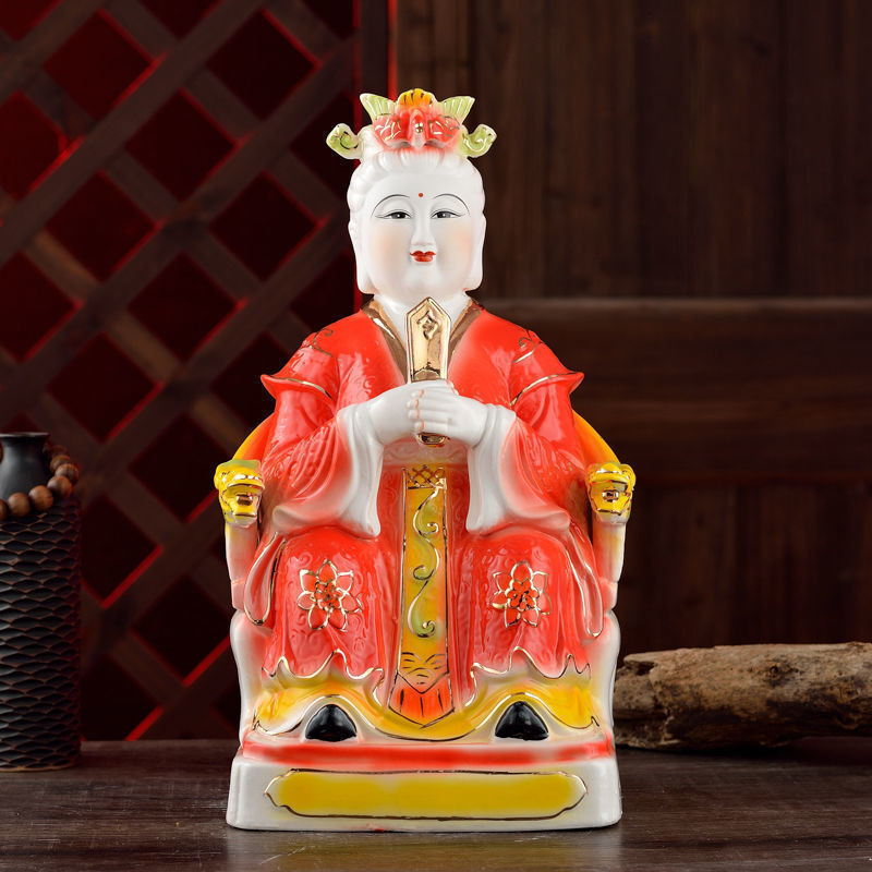 16 inch~18 inch ceramic Mazu Buddha statue handicraft, home decoration of the statue of Queen Mother, Empress Dowager,