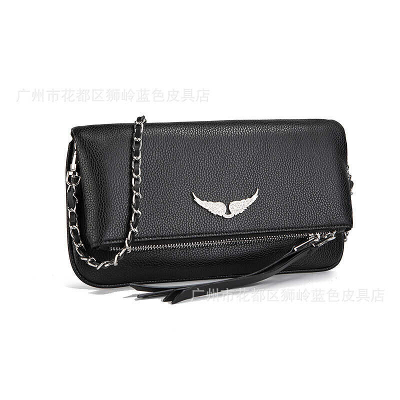 5 Zadig&Voltaire Wing Hot Diamond French Leather Crossbody Bag Handbag Chain Fashion Shoulder Bag