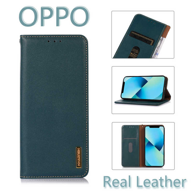 Reno For OPPO 11/11F/Reno 10 Pro+ 5G Shockproof Full Coverge Genuine Leather casing Flip Cover Wall 