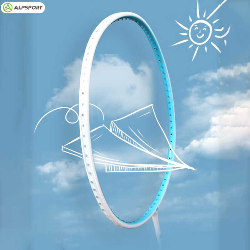 8U ALPSPORT YY 62g Max 30Lbs Super Light 100% Full Carbon Original Set Fiber Blue Azure Badminton R