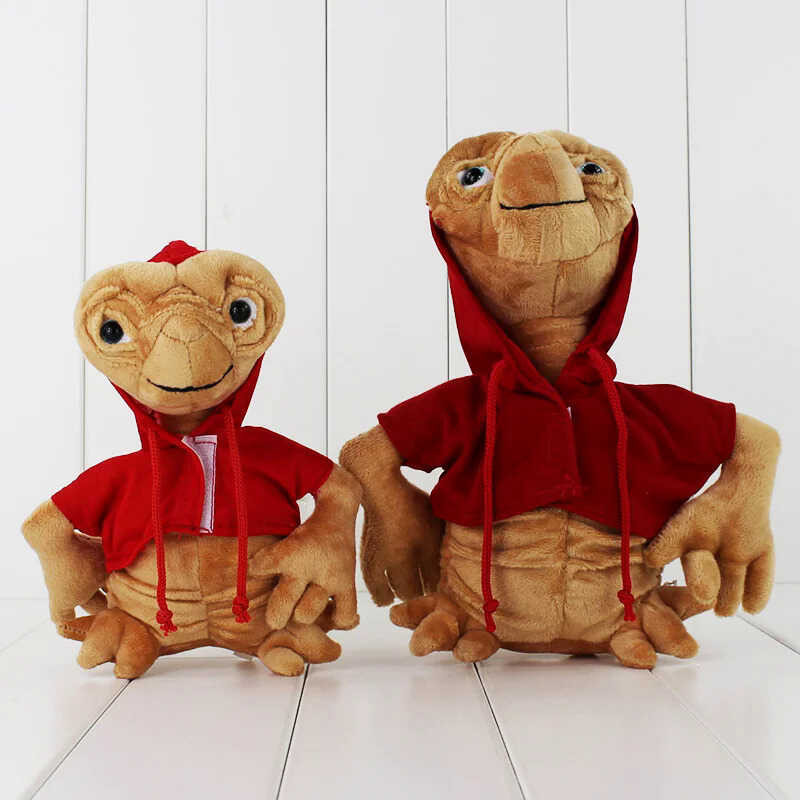 The Extra-Terrestrial [KIDSGOOD]ET Alien Soft Stuffed Toy Plush Doll E.T With Hoodie Anime Cartoon