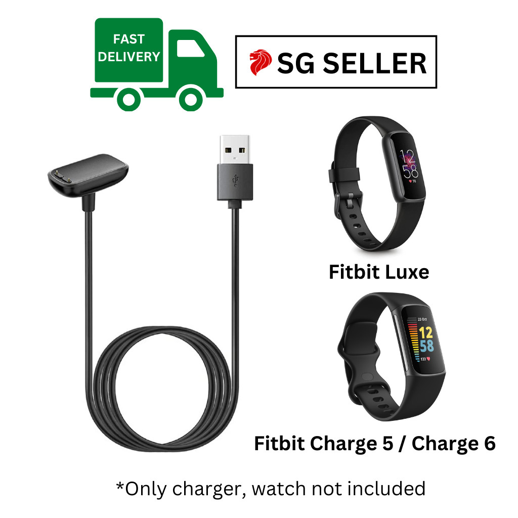 ในสต็อก เครื่องชาร์จ USB Fitbit Charge 5 Fitbit Charge 6 สายชาร์จ Fitbit Luxe