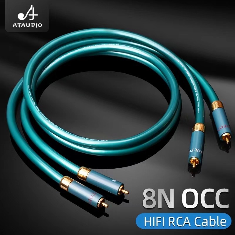 Ataudio Hifi RCA Cable Hi-end CD Amplifier Interconnect 2RCA ถึง 2RCA ชาย Audio Cable 1m 2M