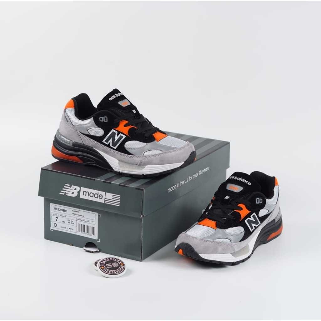 Sepatu New Balance 992 X DTLR Grey Black Orange
