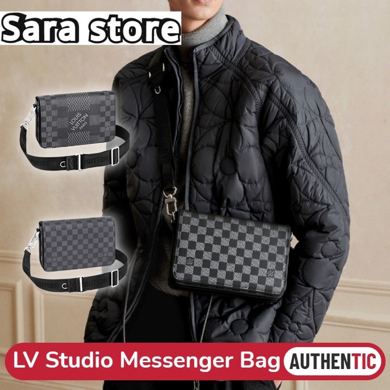 ♞,♘,♙หลุยส์วิตตอง Louis Vuitton Studio Messenger Bag กระเป๋าสะพายข้างผู้ชาย N50013