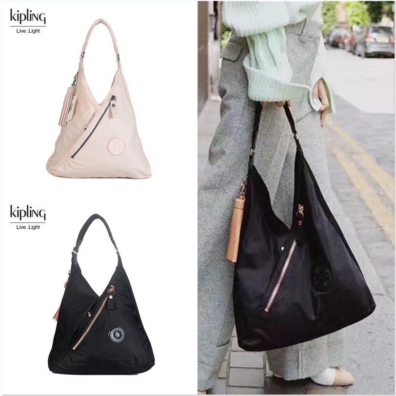 Kipling Limited Edition Tassel Series Shoulder Bag/Handbag/Women's Bag Black And Pink Two Fashionab