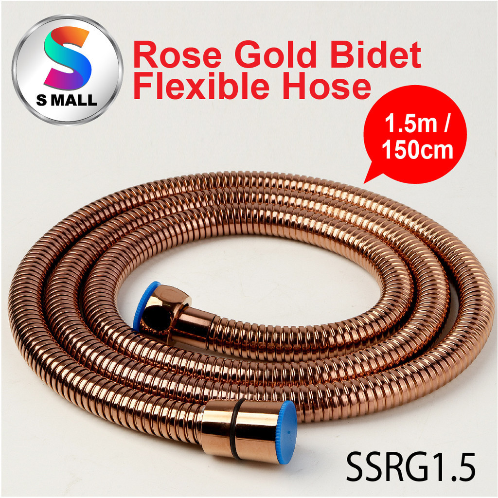 BATHROOM FAUCET เครื่องมือ 1.5 เมตร 150 ซม.Rose GOLD BIDET สแตนเลส FLEXIBLE HOSE SSRG1.5