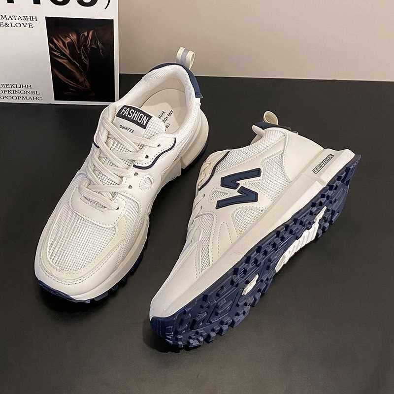 Britih Style Sport Women' Trend 2023 Summer New Breathable Meh Thin Caual With Thick Sole And Eleva