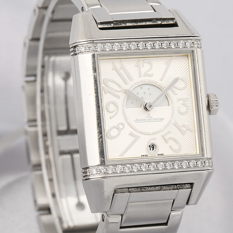 Jaeger-lecoultre/jlc Flip Watch Series เครื ่ องจักรอัตโนมัติ28.8x42mmนาฬิกาผู ้ หญิงQ7058420