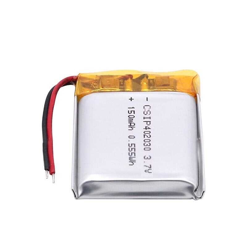 ➧ แบตเตอรี่ลิเธียมโพลิเมอร์ 3.7V 402030 150Mah แบตเตอรี่กล้
