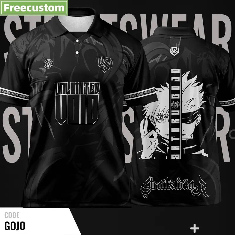 ((ฟรี Diy Custom & Namenumber))2024 ใหม่ StraitsWear Satoru Gojo Koler Retro XS-8XL เสื้อผ้าเสื้อ