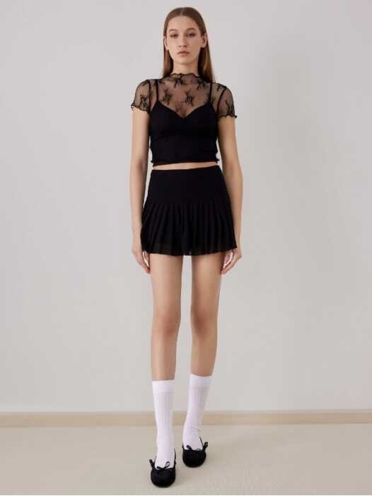 Cider เสื้อสายเดี่ยวผู้หญิง เสื้อสั้นผ้าซีทรู เสื้