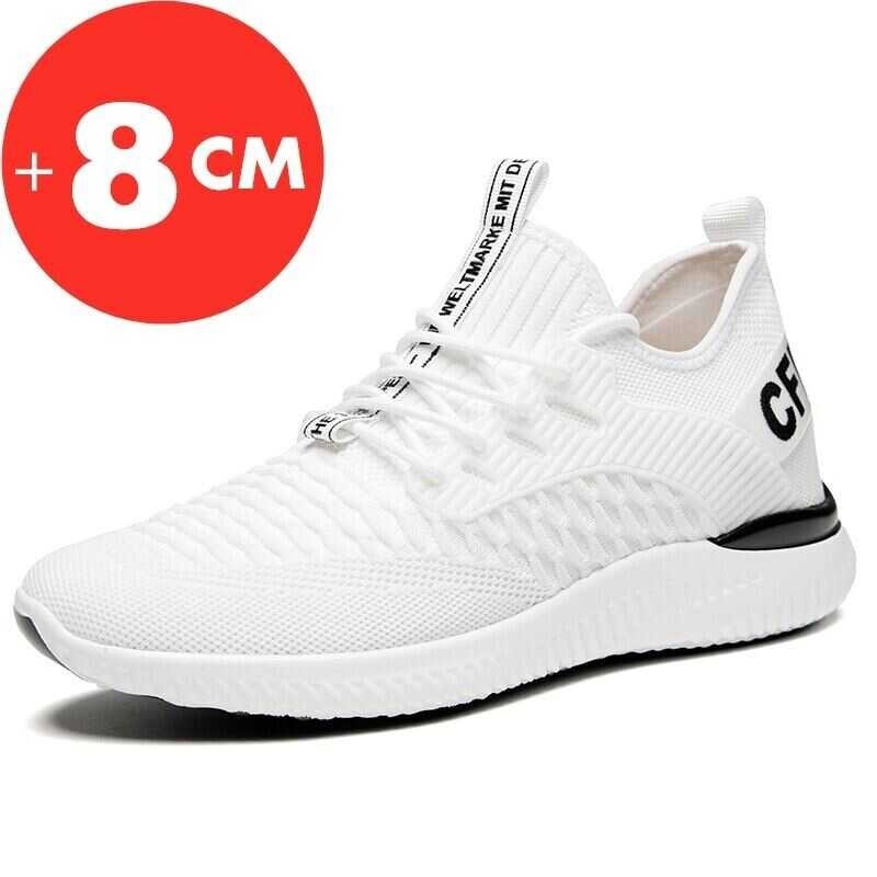 ❤ ❤ Sneakers Man Elevator Height Increase For Men Insoles 8Cm Sports Heightening Tall Shoes