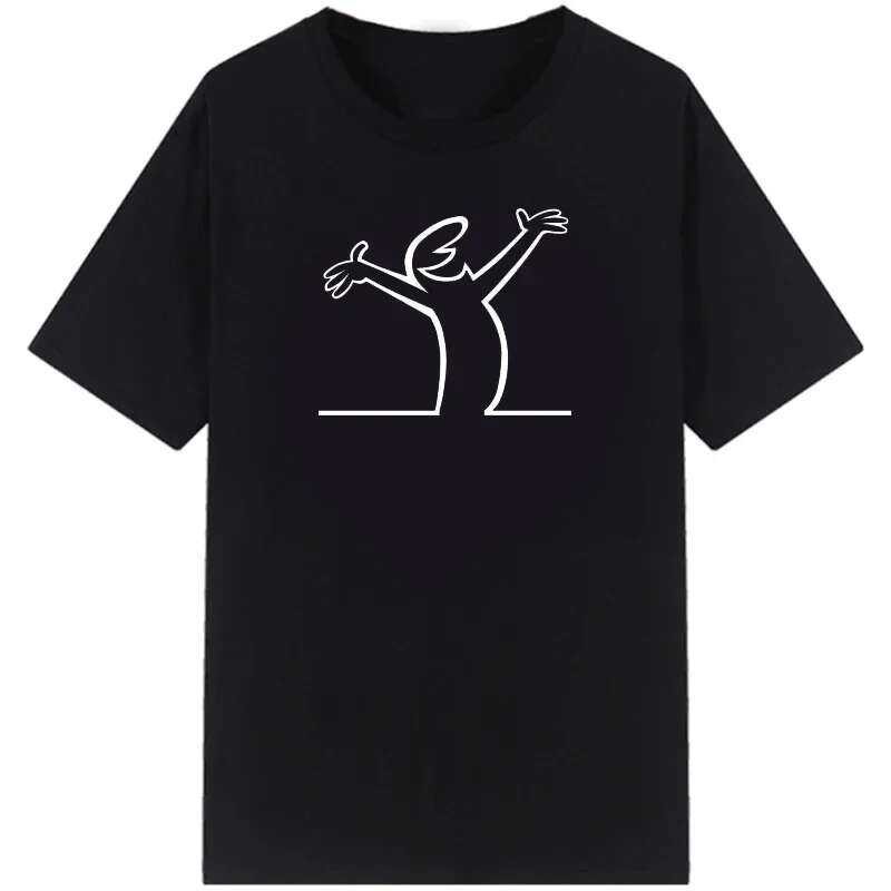 เสื้อยืด La Linea The Line Osvaldo Cavandoli TV ผู้ชายผู้หญิงสไตล์ Streetwear Tee คอกลมเสื้อลําลอง H