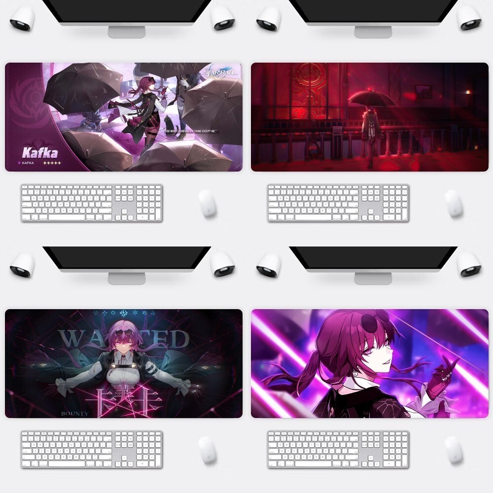 Honkai Star Rail Kafka Mousepad Office เมาส์ขนาดเล็กขนาดใหญ่ PC เกมคอมพิวเตอร์คีย์บอร์ดยาง Anti-Slip Mice Mat