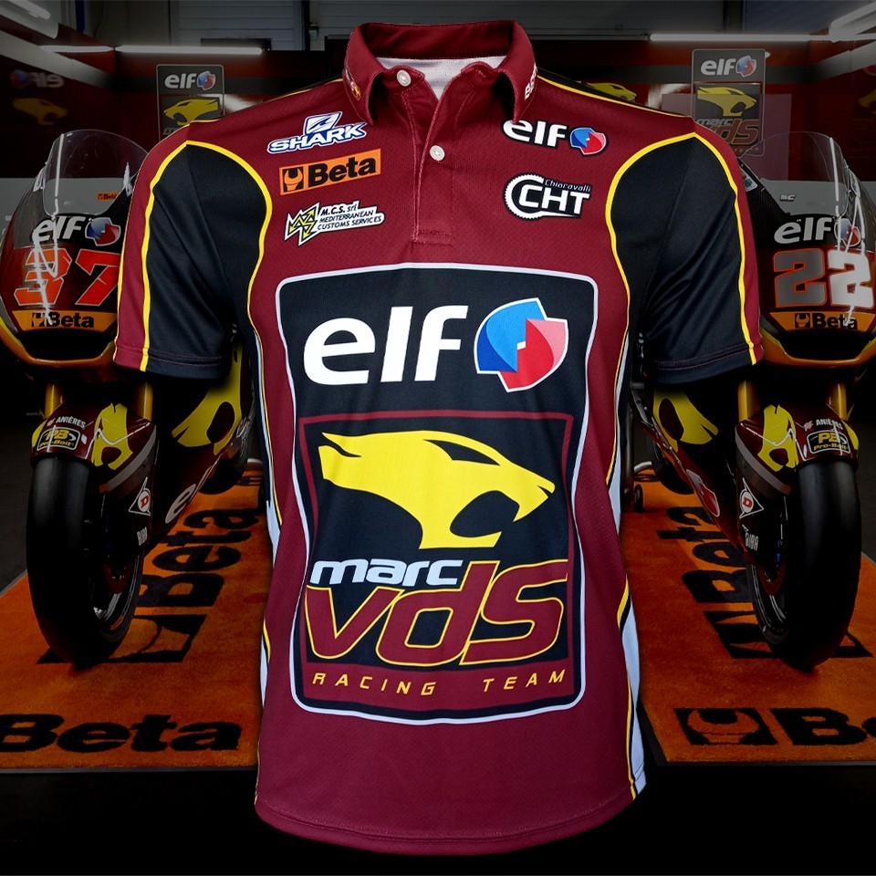 เสื้อโปโล MotoGP Team Elf Mark Vds Racing MG0044 Sam Lowes รุ่น 22