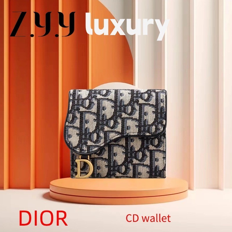 ♞,♘New Hot  ราคาพิเศษ Ready Stock Dior saddle card holder &amp; Wallet dior Stock New are used in Dior'