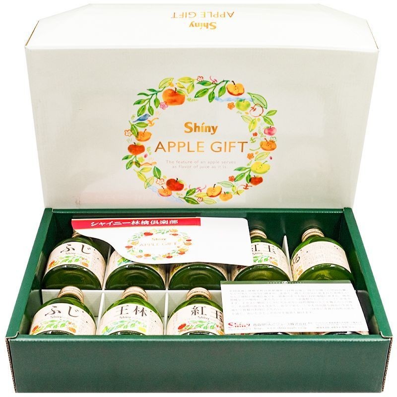 Shiny Aomori Apple Juice Drink Ringo Club กล่องของขวัญเครื่องดื่มคั้นสดญี่ปุ่นนำเข้าจากญี่ปุ่น