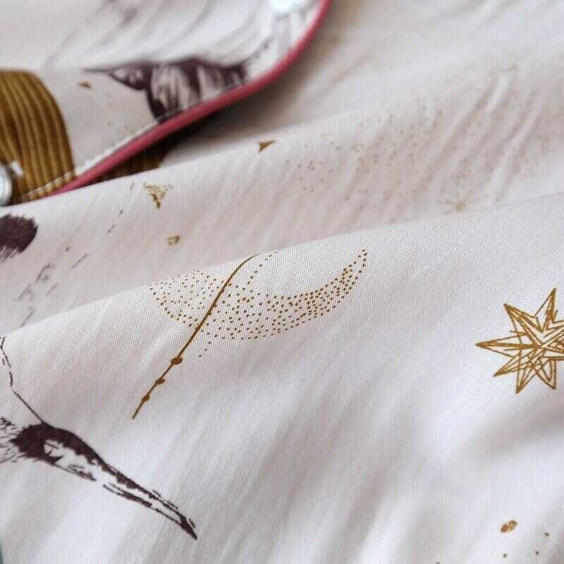 ➧ High Quality Pamas Woman Satin Silk Pijama Sets 2 Pieces Sleepwear Women's Cotton Nightie Loung