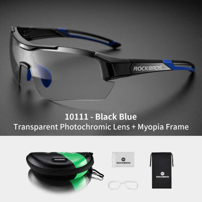 Photochromic Cycling ROCKBROS Glasses Outdoor Sports MTB Bicycle Sunglasses Goggles Bike Eyewear Myopia Frame