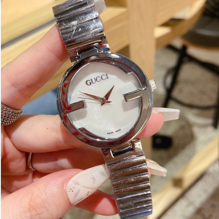 Gucci GUCCI นาฬิกาข้อมือควอตซ์ สายสแตนเลส สําหรับผู้หญิง Rui Watch 2