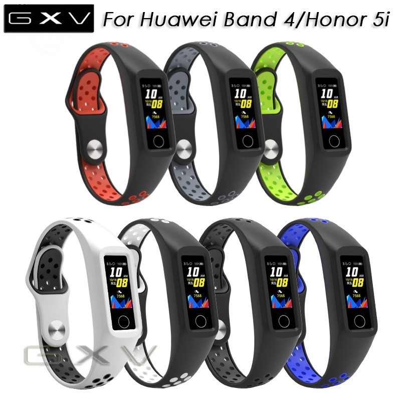 ซิลิโคนกีฬาสายรัดระบายอากาศสําหรับ Huawei Band 4 สายรัดข ้ อมือรุ ่ นมาตรฐานสร ้ อยข ้ อมือสําหรับ Honor Band 5i เปลี ่ ยน