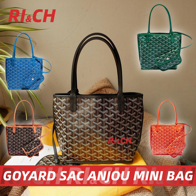 ♞,♘,♙#Rich ราคาถูกที่สุดใน Shopee แท้Goyard Sac Anjou Mini Tote Bag กระเป๋าโท้ต