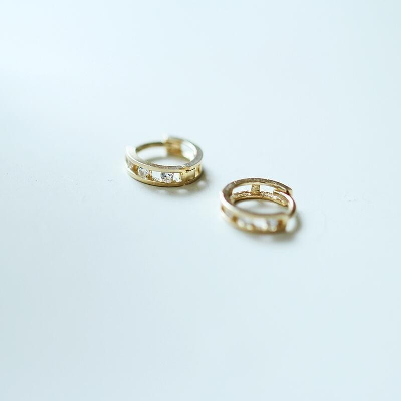 Goldtutu 14K Full Gold Hoop ต ่ างหูผู ้ หญิงและเด ็ กหญิง AU585 เงินสเตอร ์ ลิงต ่ างหู Jewelry, 2