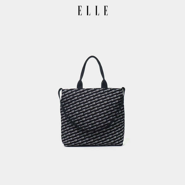 elle กระเป๋า bag กระเป๋าสตรี ELLE สุดพิเศษแบบสด2024กระเป๋าผ้าใบสะพายไหล่กว้างแบบพกพาแบบใหม่กระเป๋าผ