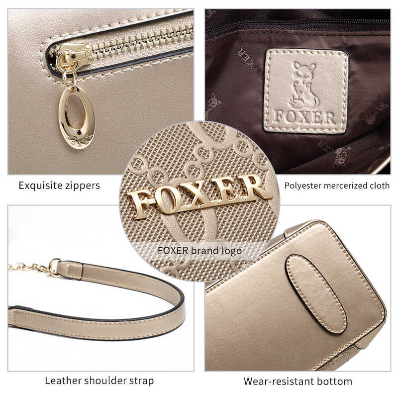 ❤ Foxerผู้หญิงกระเป๋าหนังสะพายข้างกระเป๋าถือกระเป๋าเ