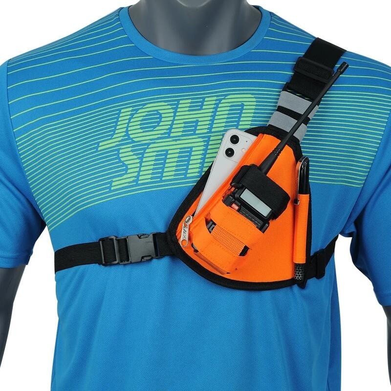 กระเป๋าคาดอกวิทยุสื่อสาร แบบสองทาง ปรับได้ สําหรับ Baofeng UV-5R UV-13 PRO