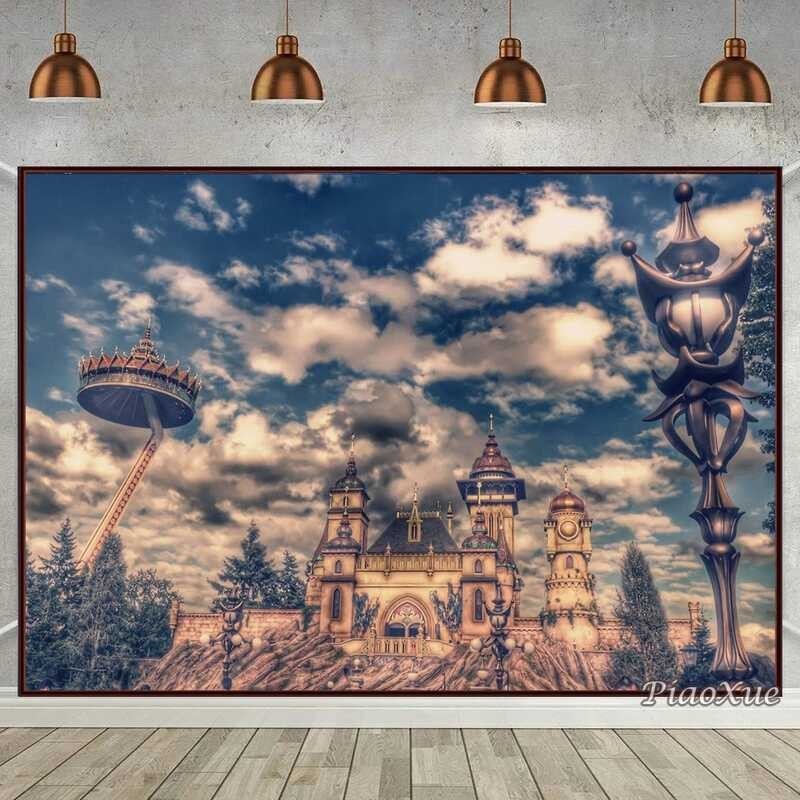 5D Holland Efteling เพชรภาพวาด Netherland Amusement Theme Park Rhinestone Villa Volta งานปักครอสติชช