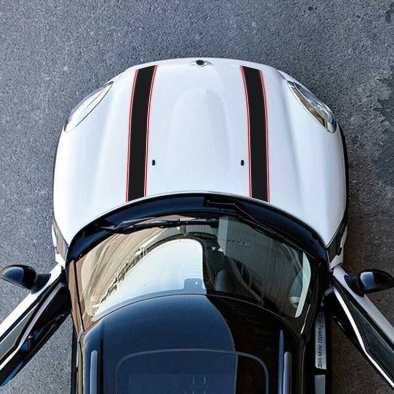 ❤ Car Engine Hood Bonnet Sticker Stripes Decals Decor For Mini Cooper S JCW R55 R56 R60 R61 F54 F