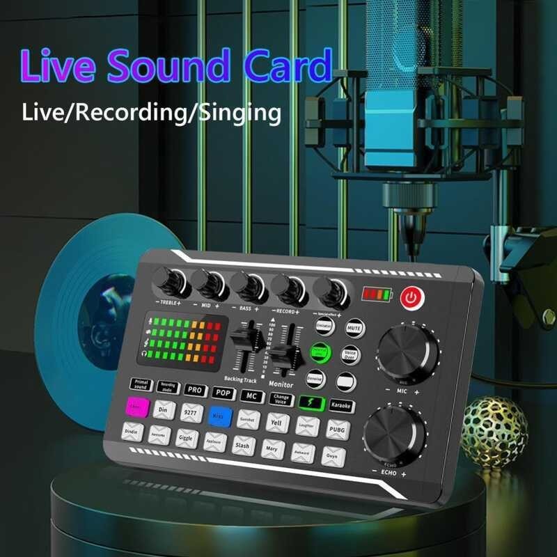 Sound Bluetooth-Compatible F998 Card PC Live Voice Mix Console Amplifier Mixer er