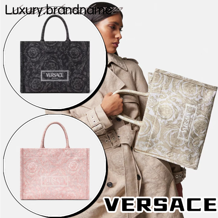 VERSACE BAROCCO ATHENA MEDIUM TOTE BAG