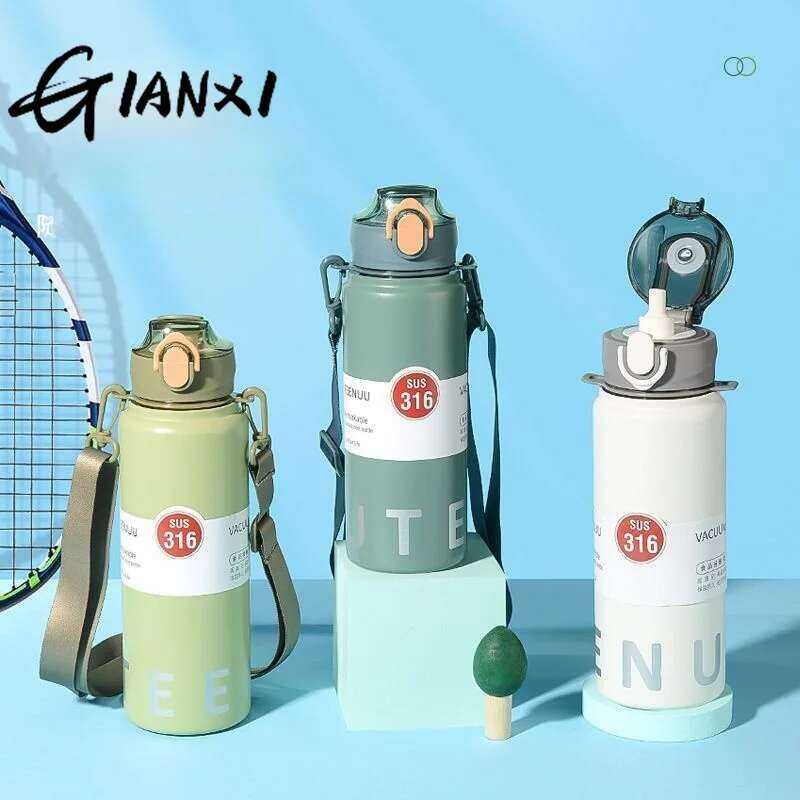 ❥ Gianxi ถ้วยถ้วยน้ำร้อนสำหรับเด็กนักเรียนไปโรงเรีย