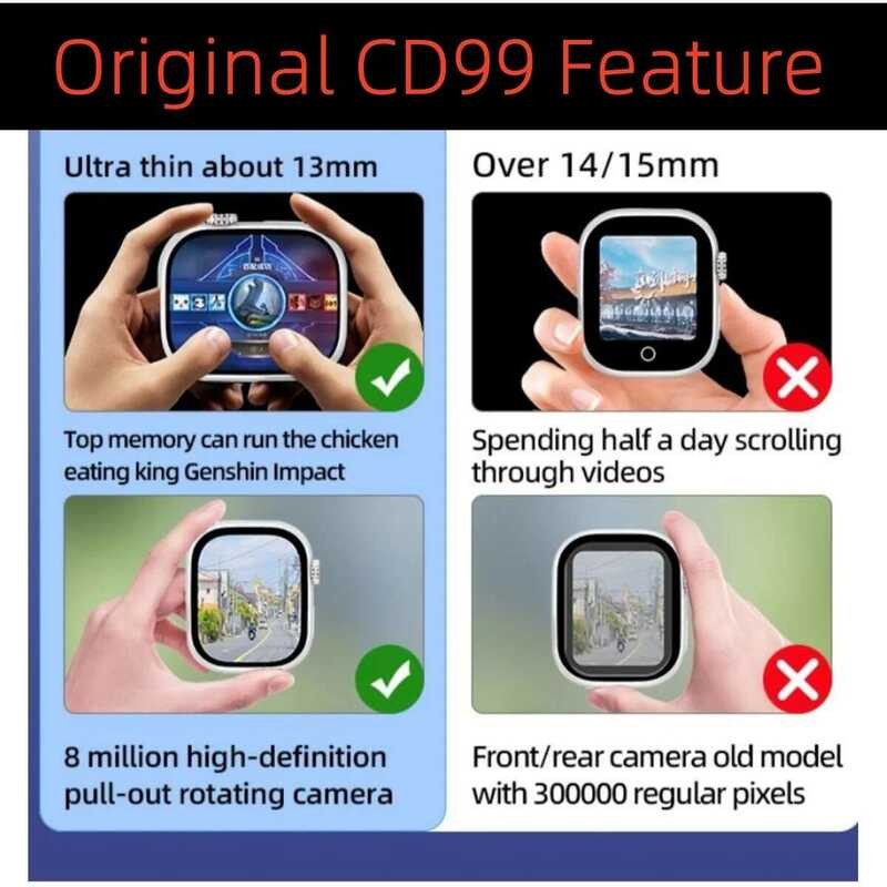 ❥ Cd99 S9 S10 สมาร์ทนาฬิกาsmartwatch 800Wหมุนกล้องgps Wifiเข็มทิศซิมการ์ด 4G 128Gb Momery Andro