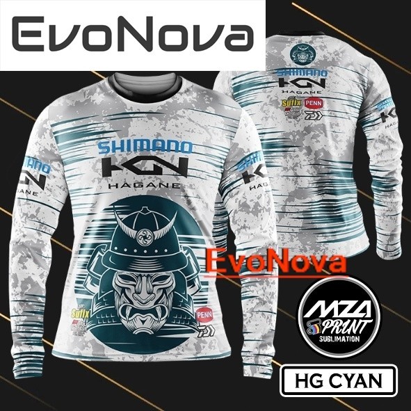 Evonova Shimano KN HAGANE Edisi Ke 2 เสื ้ อตกปลาระเหิด | เสื้อผ้า ป้องกันรังสียูวี แบบแห้งเร็ว สําหรับตกปลา | Baju Pancing