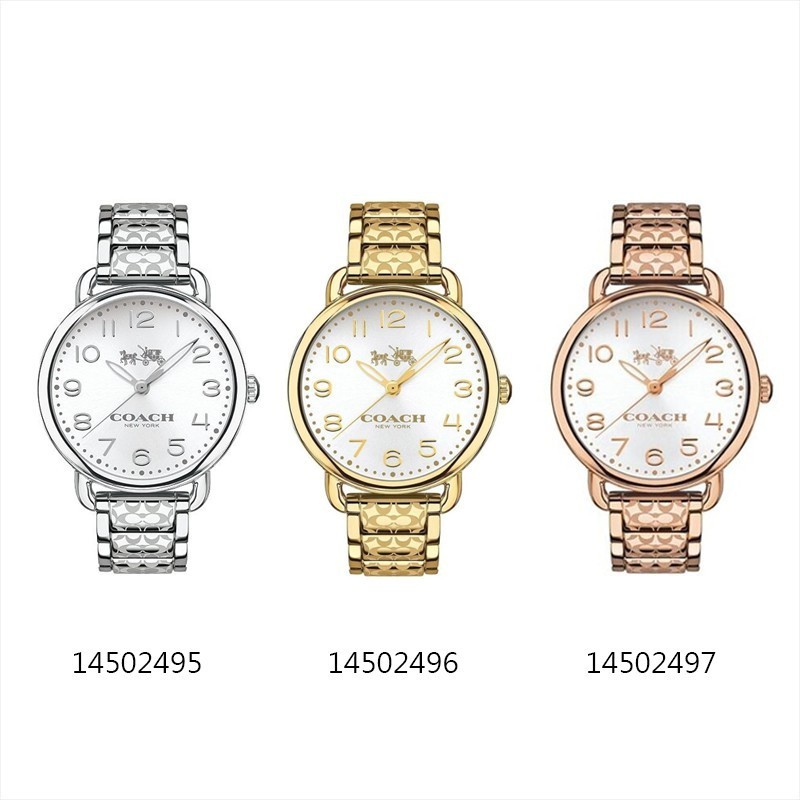 ♞Authentic Original Coach Women's Delancey Rose Gold tone Bracelet Watch 14502497 14502496 14502495