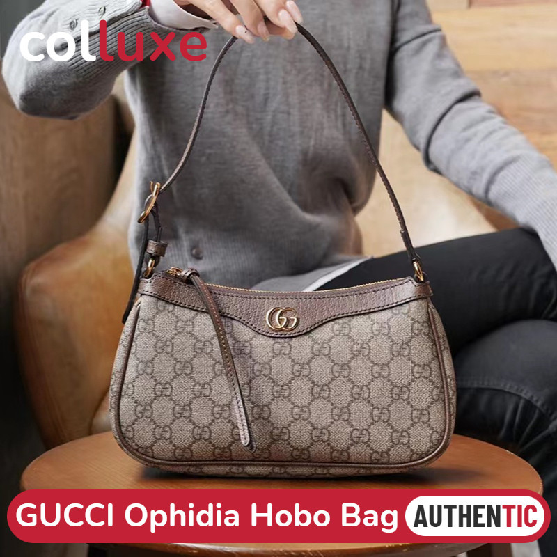 ♞ของแท้กุชชี่ Gucci 2023 New Ophidia Hobo Bag 10'' กระเป๋าถือผู้หญิง กระเป๋าสะพายผู้หญิง