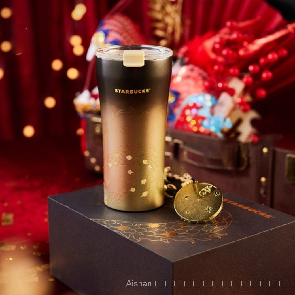 [Spring Festival Pre-Sale] Starbucks แก้วน้ําเซรามิคสเตนเลส พร้อมฝาปิด ของขวัญปีใหม่ STTOKE OWQN